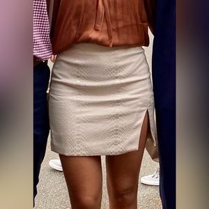 Impeccable Pig textured taupe skirt